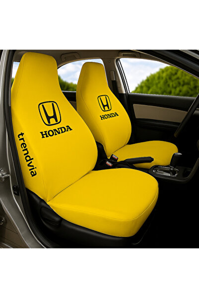 trivexa Honda Compatible Combed Cotton Fabric Car Seat Cover Set – Front and Rear Service Cover Set