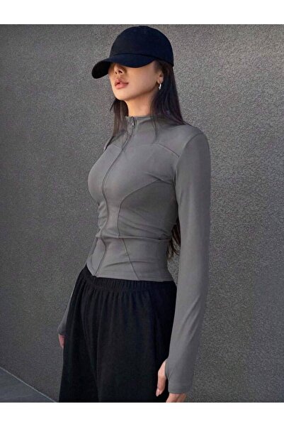 BALİNA Bluză sport cu guler înalt și fermoar, model Corset Cut Rover