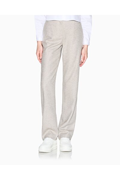 Armani Exchange Women's Regular Fit Normal Waist Straight Leg Wool Beige Trousers Xw000723 Af16146-M1088