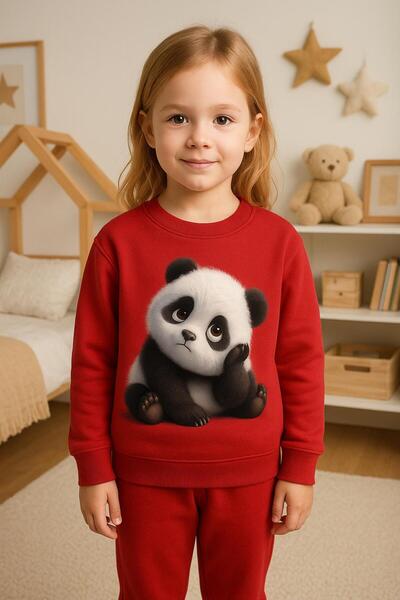 playwear طقم سويت شيرت بنمط هافايا باكان باندا مبطن بالصوف مقاسات 3-4-5-6-7-8...