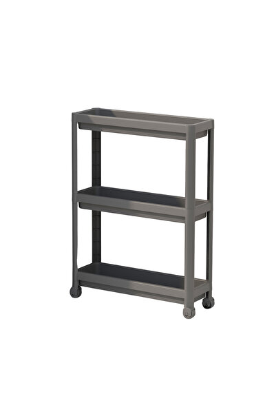 HOMİNG Slim 3-Tier Rolling Multi-Purpose Bathroom & Kitchen Organizer Shelf