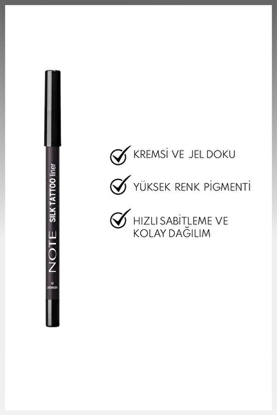NOTE Silk Tattoo Liner Suya Dayanıklı İpeksi Jel Göz Kalemi - 01 Midnight - Siyah (Mat)