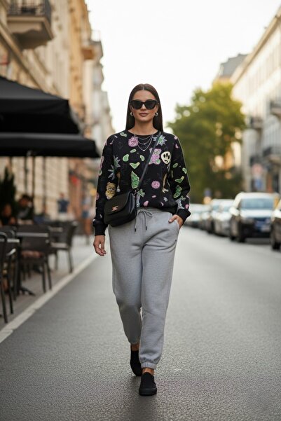 The Sweatshirt pentru femei amuzant cu imprimeu 100% bumbac 3 fire fără șardă...