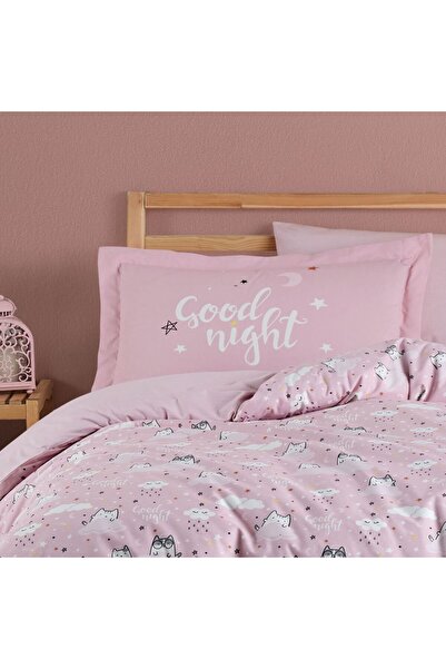 Hobby DAİSY Roz - Set de lenjerie de pat pentru o persoană din poplin STUDIO