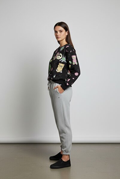 The Women's Fun Printed 100% Cotton 3 Thread Non-Brushed Sweatshirt - Crew Neck Basic Top