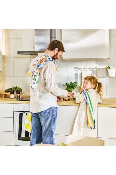 IKEA Tea towel, multicolour patterned, 45 x 60 cm