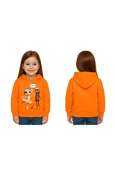 SEDİRLİ Unisex Brainrot cu imprimeu pentru copii Swae tricou cu glugă 3 fire cu borduri