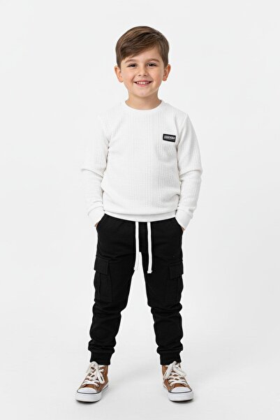 NEWKİDS Set de trening pentru băieți din țesătură sezonieră cu buzunare