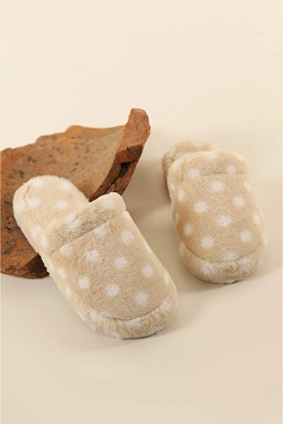 Jackers Women's Polka Dot Patterned Winter Soft Comfortable House Slippers