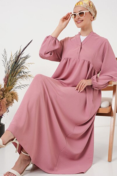 Hiccup Bdart Buttoned V-Neck Maxi Dress