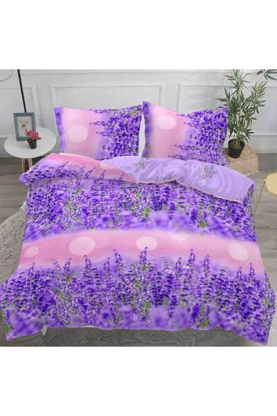 Patul Lenjerie de Pat, Bumbac Satinat, Pucioasa, 2 Persoane, Pat Dublu, 4 Piese