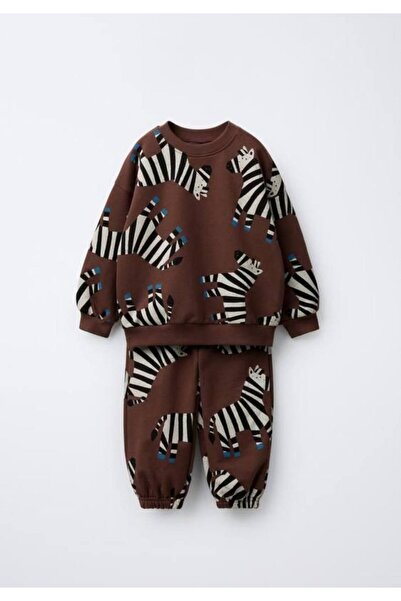Store Zebra Desenli Erkek Çocuk Takım