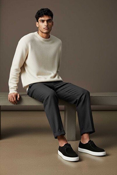 Rpx حذاء كاجوال بني من الجلد الطبيعي للرجال