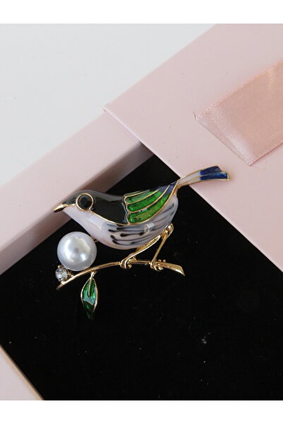 MAHLA Yaka Tokas artı hediye kutusu- Kıyafet Aksesuari - İnci Kıyafet İğnesi