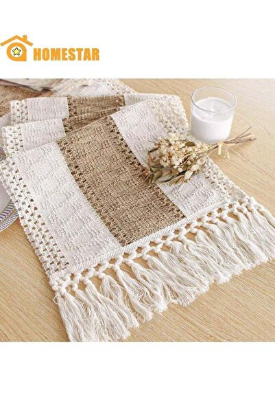 Generic HOMESTAR Table Runner for Home Decor with Tassels, 72 Inches Long, Farmhouse Rustic, Table Decorati