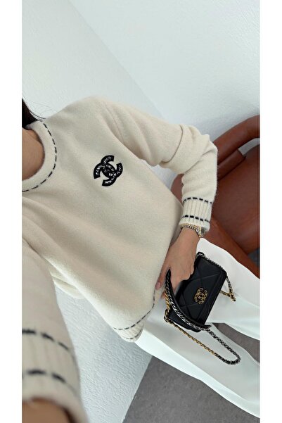 HAZELANNA Contrast Stitching Pack C Sweater