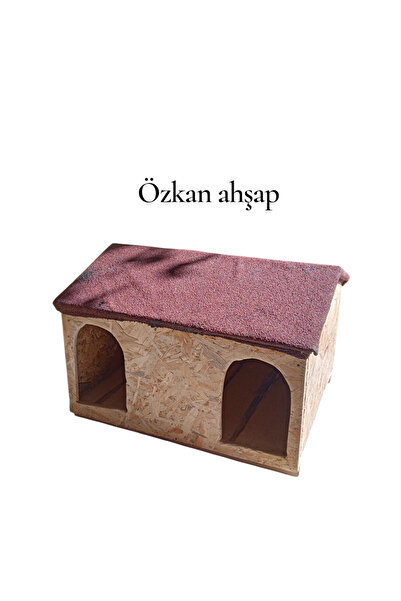 özkan ahşap Kedi evi , kulübesi orta boy Mebranlı