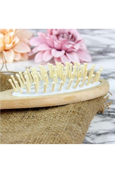 Isoray Design Natural Bamboo Toothed Hair Brush Wooden Comb 22cm