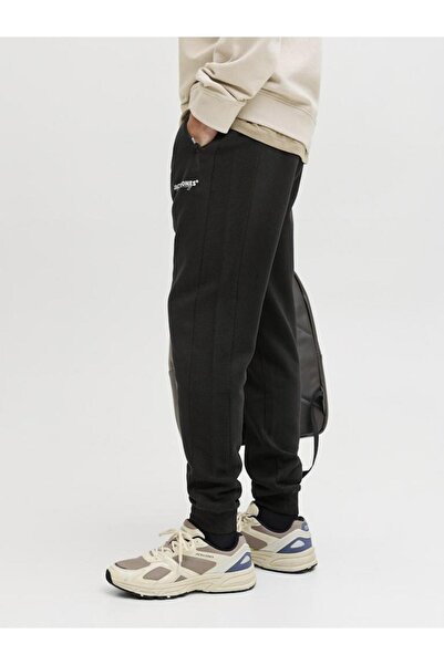 Jack & Jones Ανδρικό μαύρο παντελόνι Jpstgordon Thatcher Sweat Pants 12279102-Μαύρο