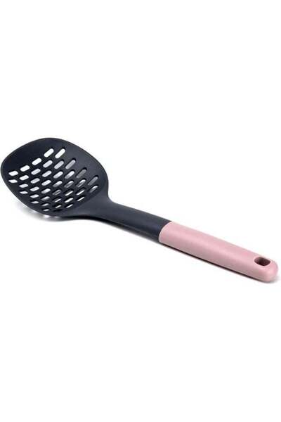 Generic Cuisine Art Pp Handle Nylon Skimmer With Hanging Hole, Maroon Rose, 32.8Cm