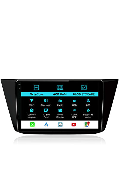 NavStore Navigatie Dedicata Volkswagen Tiguan (2016 - 2023), 10Inch, 4Gb Ram, 64Gb Stocare, Carplay