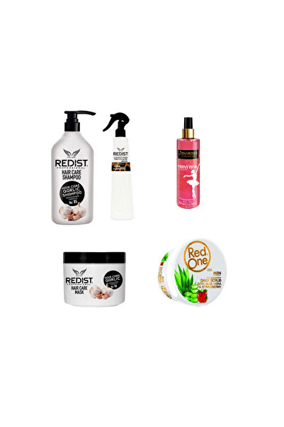 Redist Garlic Shampoo 1000ml Set + All hair 400ml + Strawberry&Aloe Scrub 450ml + Body Mist 200ml
