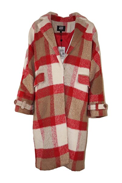 Vero Moda Square Flash Coat - L, Red, 59.6% polyester | 35.0% wool | 5.4% acrylic
