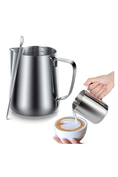 Generic KASTWAVE Coffee Milk Frothing Pitcher, Stainless Steel Milk Frothing Pitcher for Coffee and Latte A