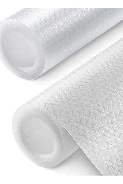 Generic Arabest 2-Rolls Non-Slip Kitchen Liner Stain-Proof Shelf Liner For Drawers Roll PVC White