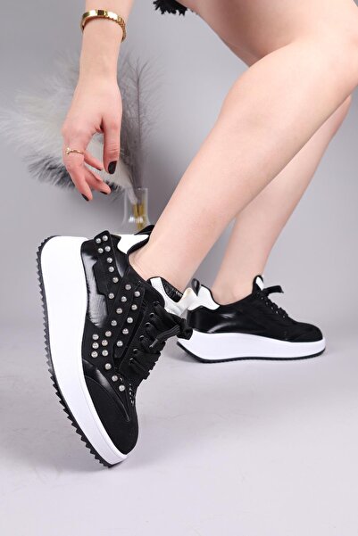 Birikon Pantofi sport cu mărgele transparente HOBART NEGRI