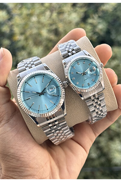 Tulpar Yeni Sezon Çelik Kordon Takvimli Trend Model Sevgili Çift Saati