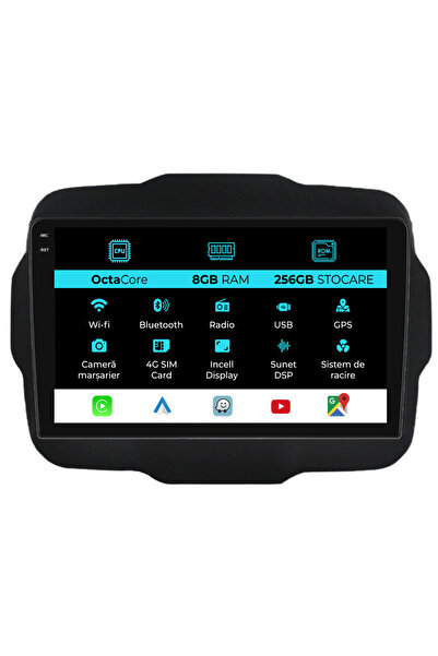 NavStore Navigatie Dedicata Jeep Renegade (2016-2020), 9Inch, 8Gb Ram, 256Gb ...