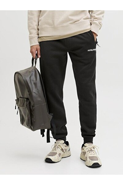Jack & Jones Ανδρικό μαύρο παντελόνι Jpstgordon Thatcher Sweat Pants 12279102-Μαύρο