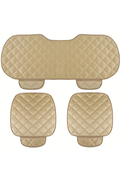 HASSAN Set of 3 car seat covers for seat Beige