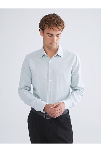 LC Waikiki Ανδρικό πουκάμισο LCWAIKIKI Classic Slim Fit, μακρυμάνικο Dobby