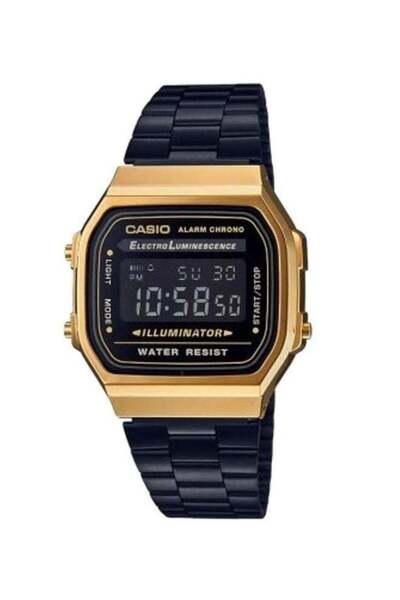 Casio Digital Watch with Stainless Steel Band - Model A-168WEGB-1B - 36 mm - ...