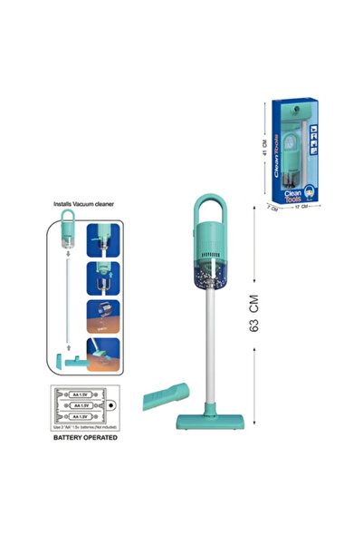 Toybox Kids Vacuum Cleaner Toy for Toddler with Lights and Sounds Pretend Play Toy