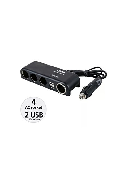 PRİZE Olesson 1525 120W car socket 2 x USB 3 + cigarette lighter output port