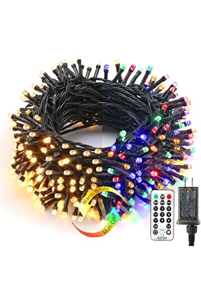 GARDEON 2-in-1 Linear Christmas Lights, 40m, 200 LEDs, Warm White & Multicolor, 11 Modes, IP44