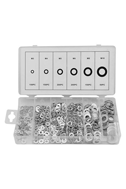 Jack Kit of 900 flat washers made of A3 steel, includes 6 different sizes: M3 M4 M5 M6 M7 M8 M10