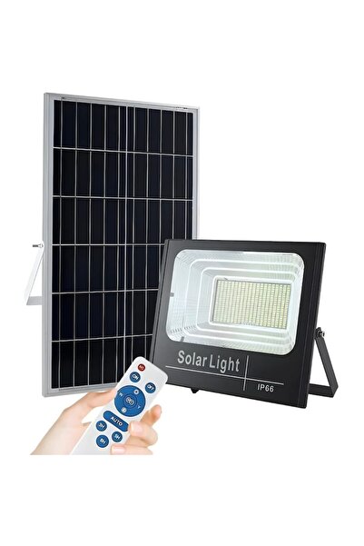 GARDEON ® Solar LED Floodlight 100W, Remote Control, Twilight Sensor, 50,000h, 6V