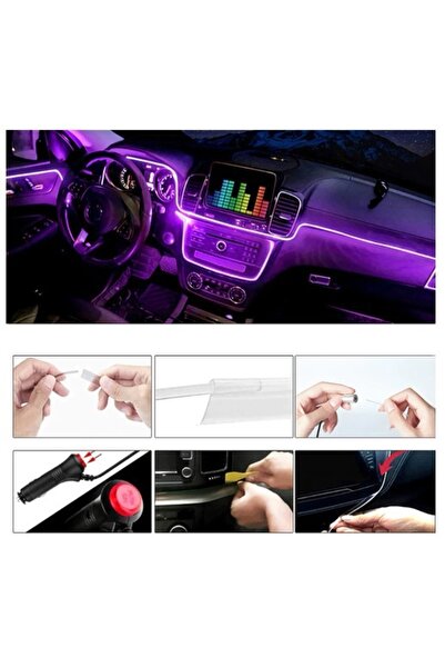 Ruan RGB LED fiber ambient light, App support, 4 in 1, 6 meters