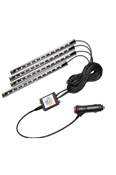 XL Car Ambient Lights Set, dedicated iOS and Android app, 4 LED strips