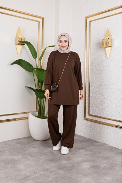 MODAMÜNASİP Comfortable and Stylish Two-Piece Set with Cotton Viscose Pants