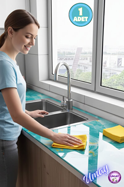 Acord 1 Adet Yeni Nesil Suyu İçine Hapseden Sarı Mutfak Temizlik Bezi (35X35 Cm)