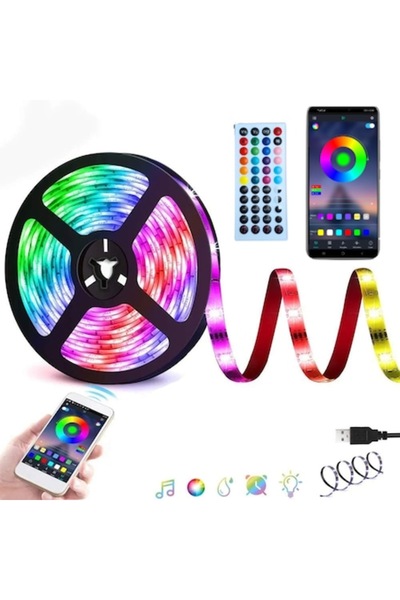 GARDEON RGB LED Strip 20m – Smart LED Strip with App and Remote Control, Bluetooth, SMD 5050, 12V
