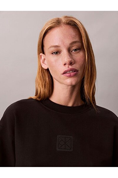Calvin Klein Ls Premium Terry Emblem Cre Logo