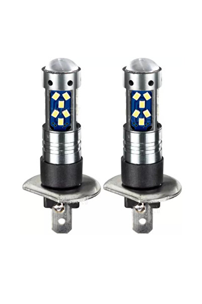 Ruan Set of 2 LED H1 car bulbs with magnifying glass 60W 27 SMD 12V 6000K 7000lm