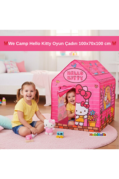 Genel Markalar 🎀 We Camp Hello Kitty Oyun Çadırı 100x70x100 cm – 3 Yaş ve Üzeri
