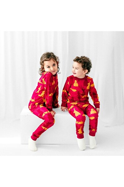 dura kidz بيجاما للأطفال طباعه علي شكل هارلكوين قطعتين للأولاد والبنات